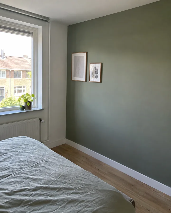 Recent geschilderde slaapkamer